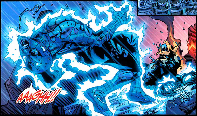 electro hits spider-man