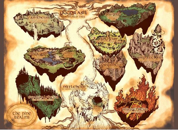 map of the nine realms