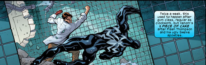 peter parker punches venom