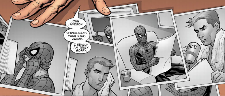 pictures of spider-man and john jameson