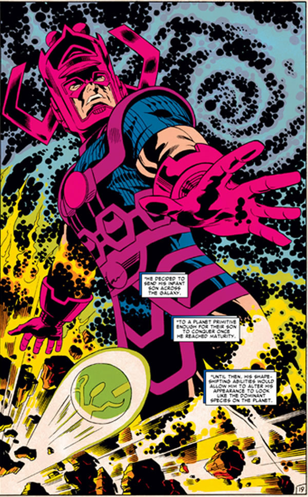 galactus and a spaceship