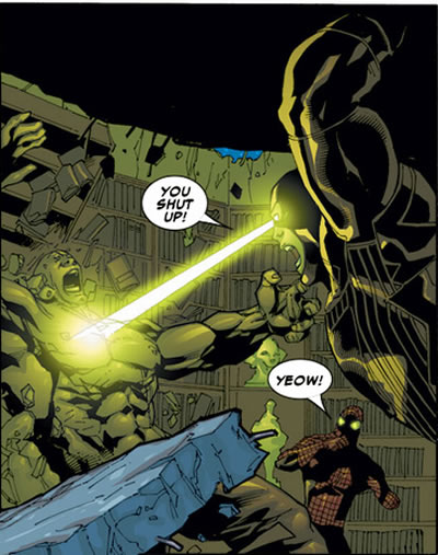 tiller hits absorbing man with eye beams