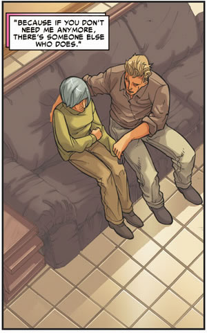 steve rogers
					comforting aunt may