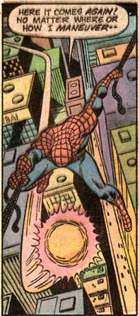hex bolt about to hit spider-man
