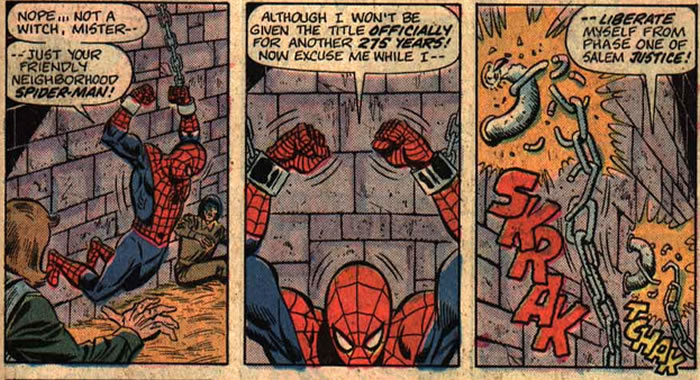 spider-man breaks a dungeon chain