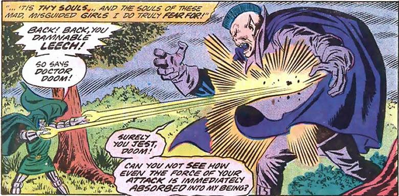 doctor doom blasts
					the dark rider