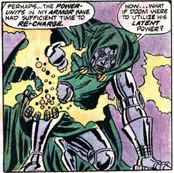 doctor doom surrounded
					by energy
