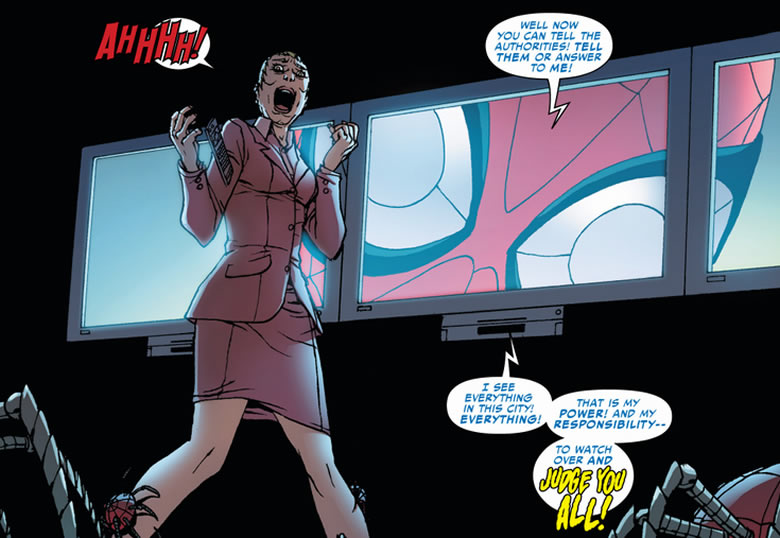 superior spider-man
					confronts the ceo of mocha-cola