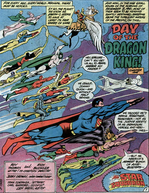 the all-star squadron in flight
