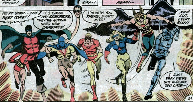 first lineup of the all-star squadron