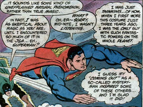 superman wonders about the onset of so many heroes