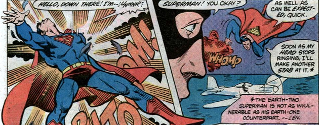 superman gets hit by anti-aircraft fire