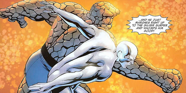 the thing punches the silver surfer
