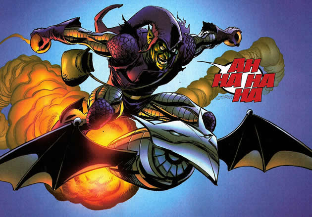 the green goblin on the attack