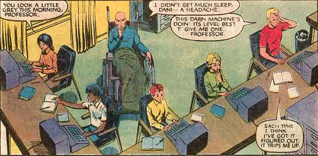 the new mutants taking a computerized exam