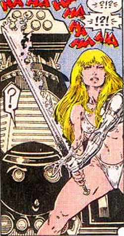 illyana fighting in a bikini