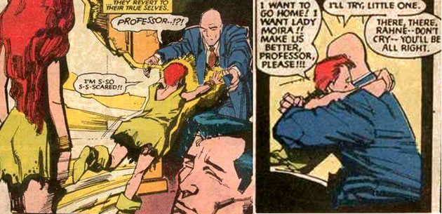 professor x comforts the youngest new mutant