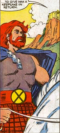 robert the bruce wears an x-man belt