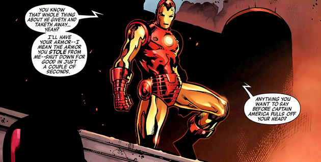 iron man in the classic armor