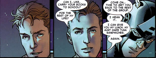 Peter Parker becomes a fan of Captain America
