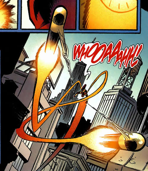 Spider-Man dispatches two missiles