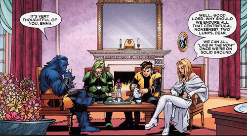 emma frost creates a tea party