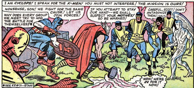 first meeting between the avengers and the x-men