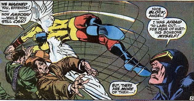 angel runs interference