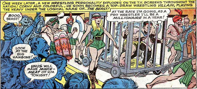 beast as a professional wrestler