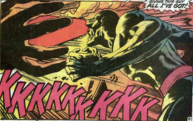 cyclops uses his optic blasts against a sentinel