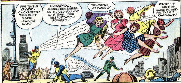 jean grey lifts a crowd