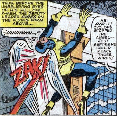 cyclops makes a daring decision and hits angel