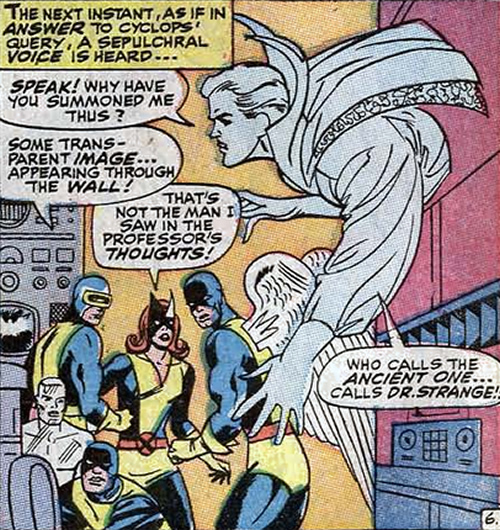 dr. strange visits the x-men in astral form