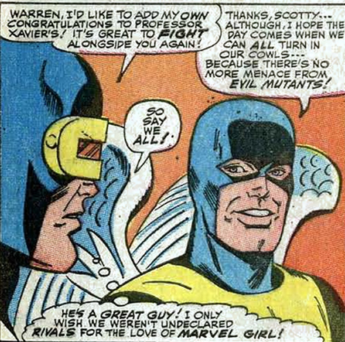 angel insinuates a change in the x-men's mission