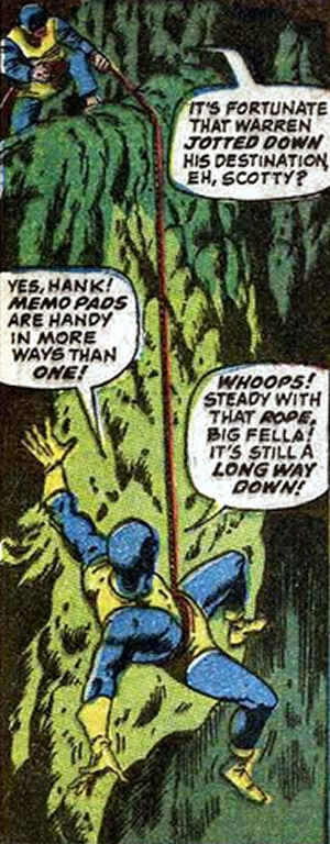 cyclops and the beast follow the other x-men deep within the earth