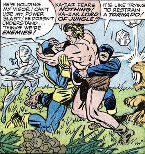 ka-zar proves a handful for the x-men