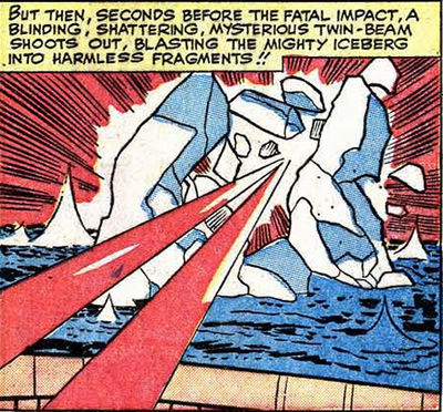 cyclops destroys an iceberg