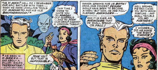 quicksilver and the scarlet witch are invited to join the x-men