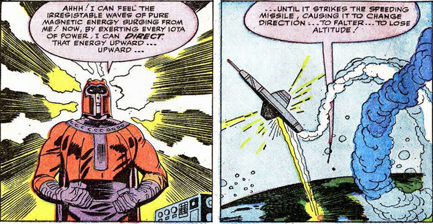 magneto controls a missile in earth orbit