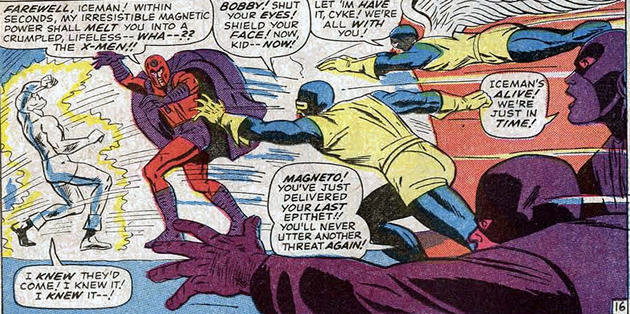 the x-men arrive just in time to save iceman