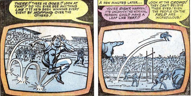 toad posing as an athlete