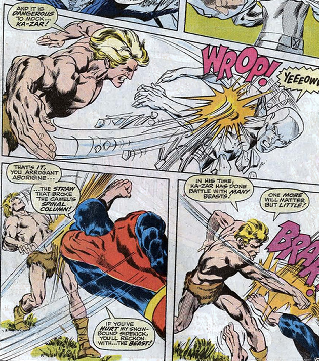 ka-zar withstands the x-men