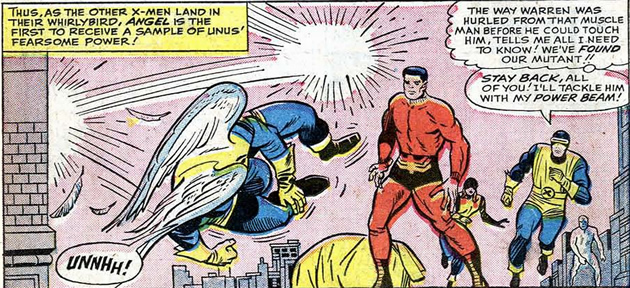 unus shows his power to the x-men