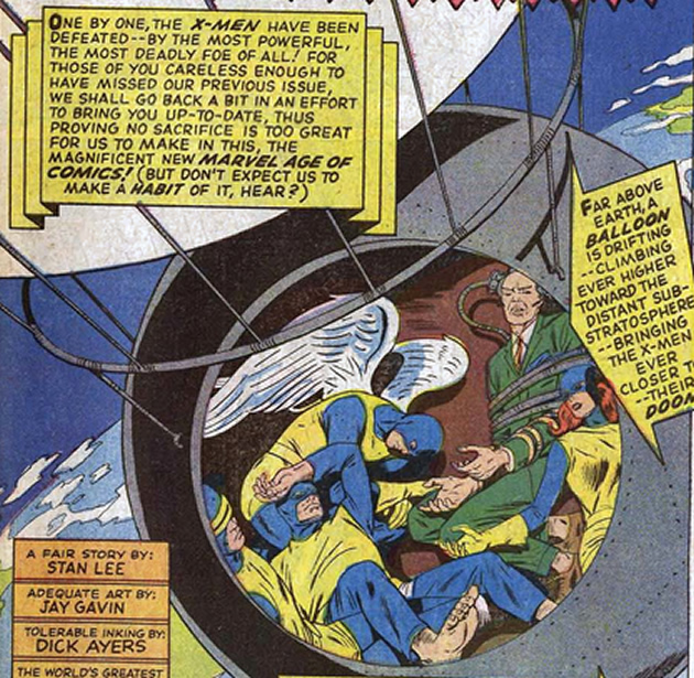 the x-men trapped in a high-altitude balloon