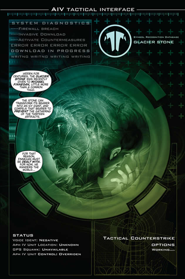 glacier stone information screen