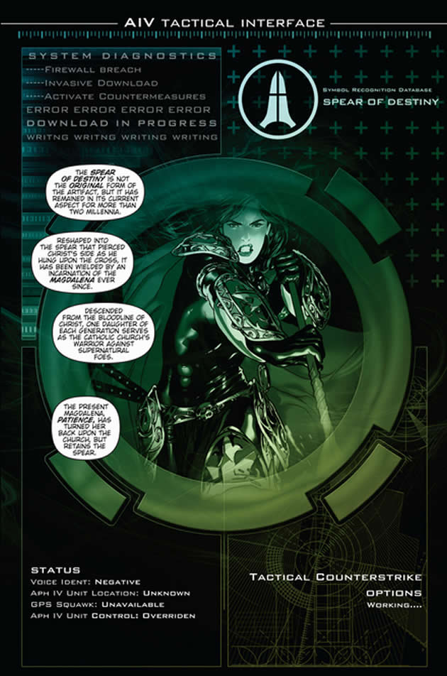 spear of destiny information screen