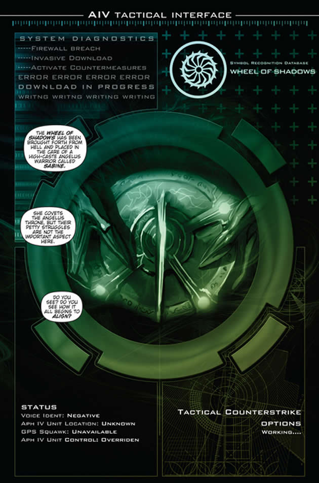 wheel of shadows information screen