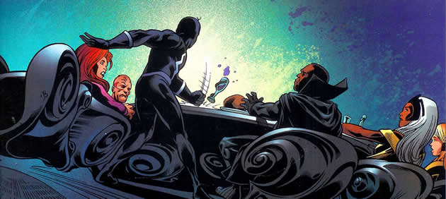 black bolt rises angrily during a meal