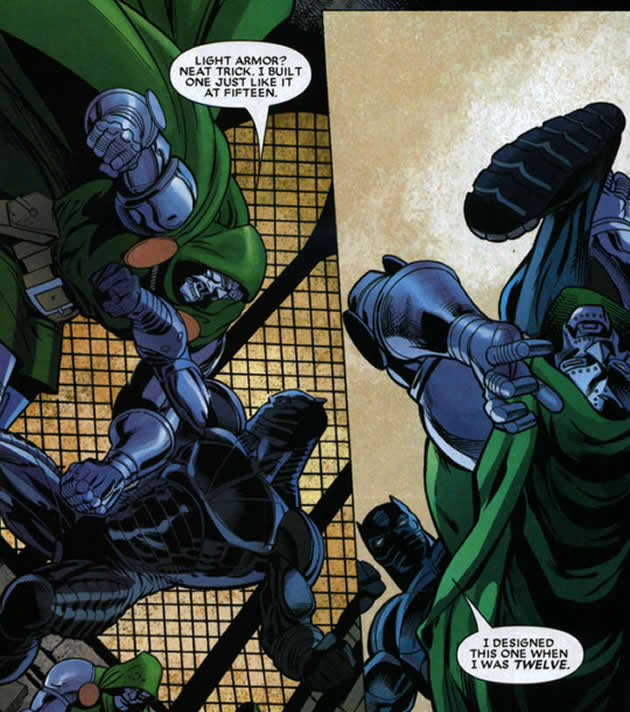 doctor doom and black panther trade barbs on who is smarter