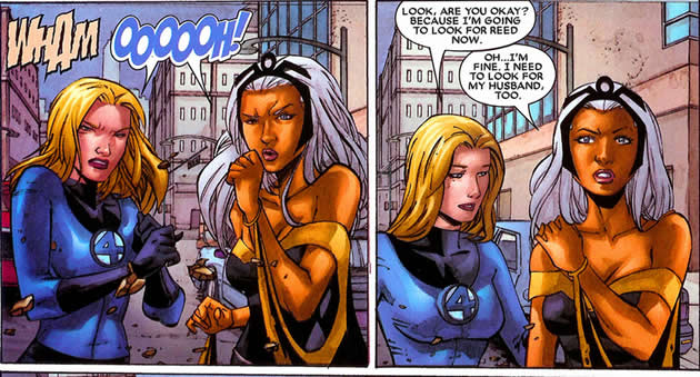 invisible woman and storm watch hercules fighting the thor clone